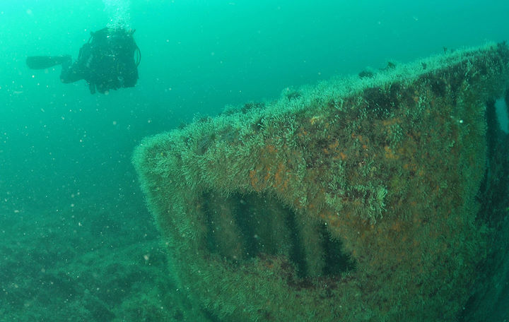 The boiler from the SS Ethel, May 2012 © Mike Deaton
